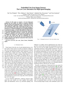 Embedded Line Scan Image Sensors: The Low Cost Alternative for High
  Speed Imaging