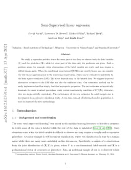 Semi-Supervised linear regression