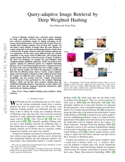 Query-adaptive Image Retrieval by Deep Weighted Hashing