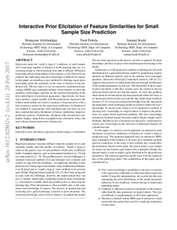 Interactive Prior Elicitation of Feature Similarities for Small Sample
  Size Prediction