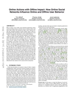 Online Actions with Offline Impact: How Online Social Networks Influence
  Online and Offline User Behavior
