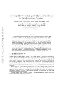 Knowledge Elicitation via Sequential Probabilistic Inference for
  High-Dimensional Prediction