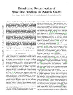 Kernel-based Reconstruction of Space-time Functions on Dynamic Graphs
