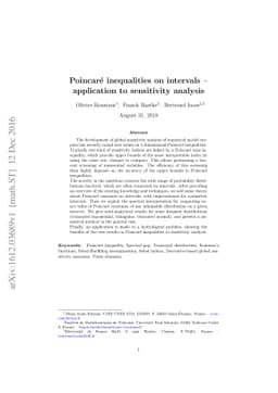 Poincaré inequalities on intervals -- application to sensitivity
  analysis