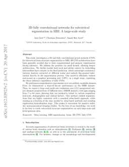 3D fully convolutional networks for subcortical segmentation in MRI: A
  large-scale study