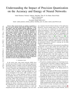 Understanding the Impact of Precision Quantization on the Accuracy and
  Energy of Neural Networks