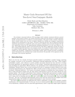 Monte Carlo Structured SVI for Two-Level Non-Conjugate Models