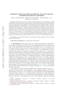 Avoiding communication in primal and dual block coordinate descent
  methods