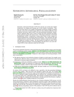 Generative Adversarial Parallelization