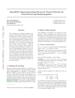 DizzyRNN: Reparameterizing Recurrent Neural Networks for Norm-Preserving
  Backpropagation