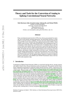Theory and Tools for the Conversion of Analog to Spiking Convolutional
  Neural Networks