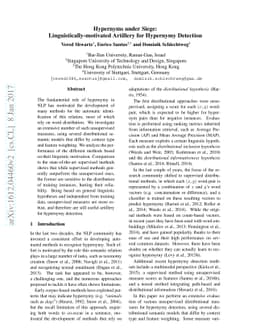 Hypernyms under Siege: Linguistically-motivated Artillery for Hypernymy
  Detection