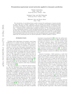 Permutation-equivariant neural networks applied to dynamics prediction
