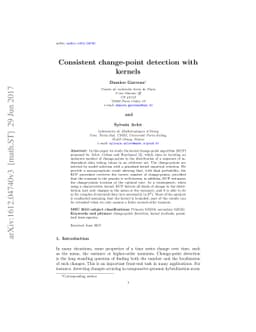 Consistent change-point detection with kernels