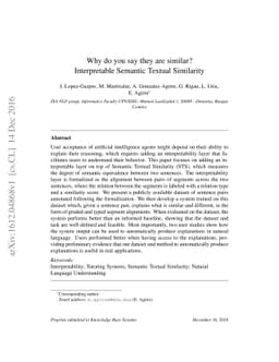 Interpretable Semantic Textual Similarity: Finding and explaining
  differences between sentences