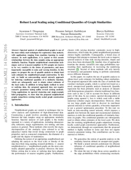 Robust Local Scaling using Conditional Quantiles of Graph Similarities