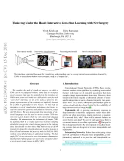 Tinkering Under the Hood: Interactive Zero-Shot Learning with Net
  Surgery