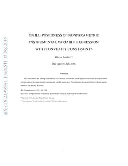 On ill-posedness of nonparametric instrumental variable regression with
  convexity constraints