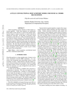 A Fully Convolutional Deep Auditory Model for Musical Chord Recognition