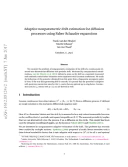 Adaptive nonparametric drift estimation for diffusion processes using
  Faber-Schauder expansions