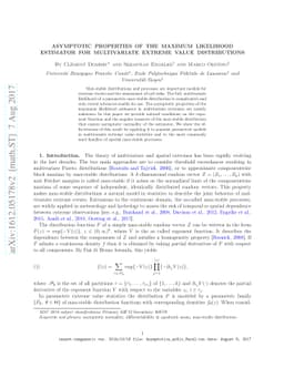 Asymptotic properties of the maximum likelihood estimator for
  multivariate extreme value distributions