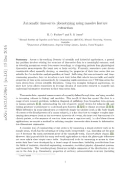 Automatic time-series phenotyping using massive feature extraction