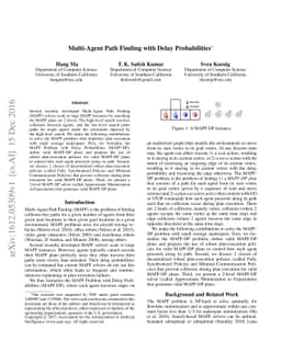 Multi-Agent Path Finding with Delay Probabilities