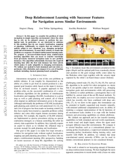 Deep Reinforcement Learning with Successor Features for Navigation
  across Similar Environments