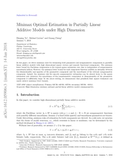 Minimax Optimal Estimation in Partially Linear Additive Models under
  High Dimension