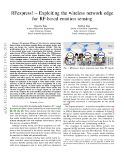 RFexpress! - Exploiting the wireless network edge for RF-based emotion
  sensing