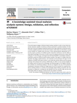 A Knowledge-Assisted Visual Malware Analysis System: Design, Validation,
  and Reflection of KAMAS