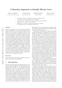 A Bayesian Approach to Identify Bitcoin Users