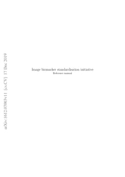 Image biomarker standardisation initiative