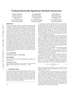 Finding Statistically Significant Attribute Interactions
