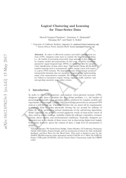 Logic-based Clustering and Learning for Time-Series Data
