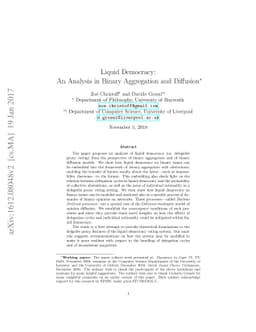 Liquid Democracy: An Analysis in Binary Aggregation and Diffusion