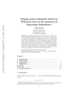Change point estimation based on Wilcoxon tests in the presence of
  long-range dependence