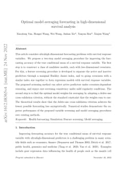 Optimal model averaging forecasting in high-dimensional survival
  analysis