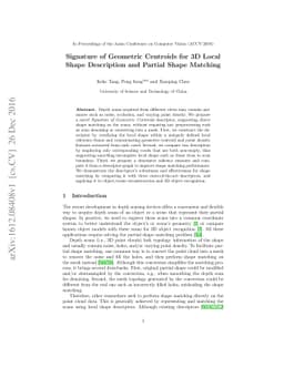 Signature of Geometric Centroids for 3D Local Shape Description and
  Partial Shape Matching