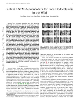 Robust LSTM-Autoencoders for Face De-Occlusion in the Wild