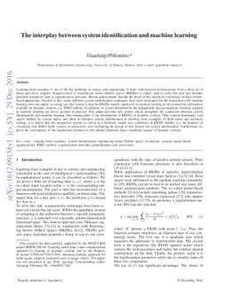 The interplay between system identification and machine learning