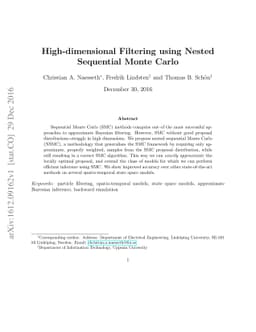 High-dimensional Filtering using Nested Sequential Monte Carlo