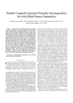 Double Coupled Canonical Polyadic Decomposition for Joint Blind Source
  Separation