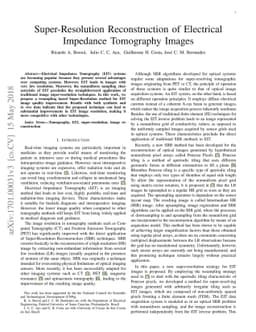 Super-Resolution Reconstruction of Electrical Impedance Tomography
  Images
