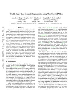 Weakly Supervised Semantic Segmentation using Web-Crawled Videos