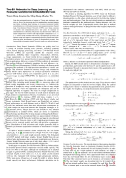 Two-Bit Networks for Deep Learning on Resource-Constrained Embedded
  Devices