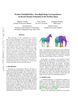 Product Manifold Filter: Non-Rigid Shape Correspondence via Kernel
  Density Estimation in the Product Space