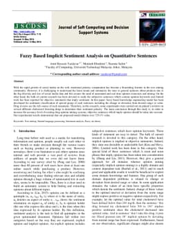 Fuzzy Based Implicit Sentiment Analysis on Quantitative Sentences