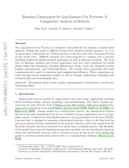Bayesian Computation for Log-Gaussian Cox Processes--A Comparative
  Analysis of Methods