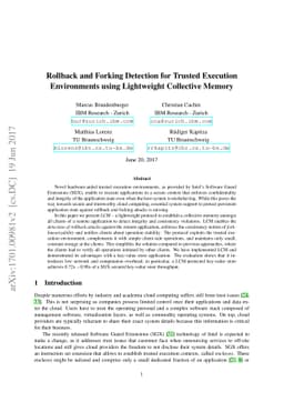 Rollback and Forking Detection for Trusted Execution Environments using
  Lightweight Collective Memory